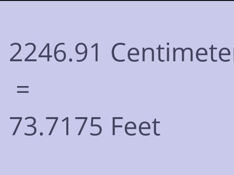 2246.91 CM TO FEET