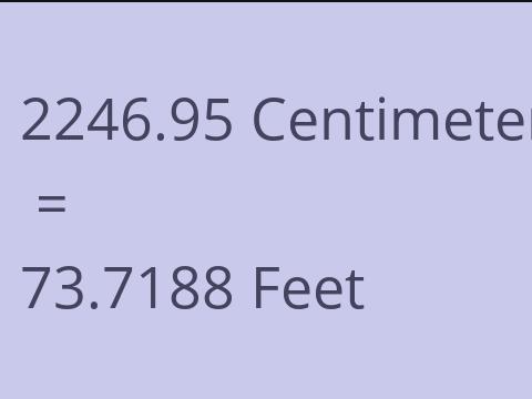 2246.95 CM TO FEET