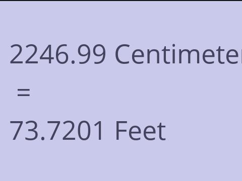 2246.99 CM TO FEET