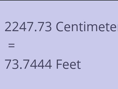 2247.73 CM TO FEET