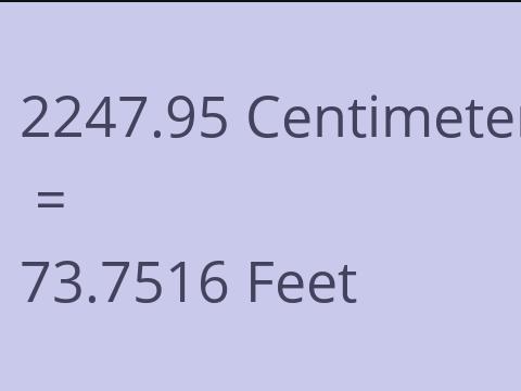 2247.95 CM TO FEET