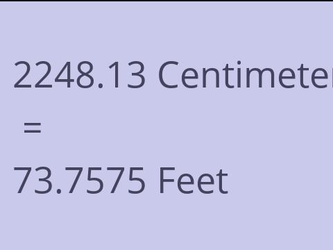 2248.13 CM TO FEET