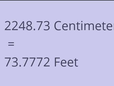 2248.73 CM TO FEET