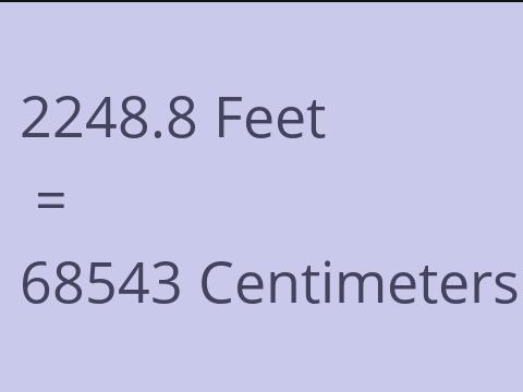 2248.8 FEET TO CM