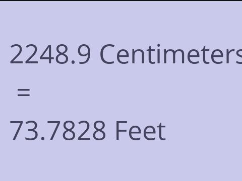 2248.9 CM TO FEET