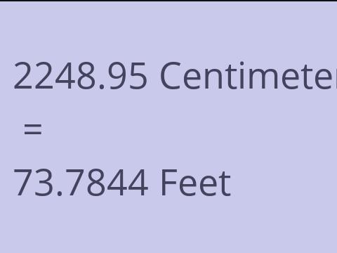2248.95 CM TO FEET
