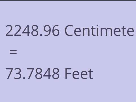 2248.96 CM TO FEET
