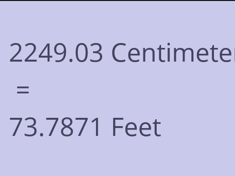 2249.03 CM TO FEET