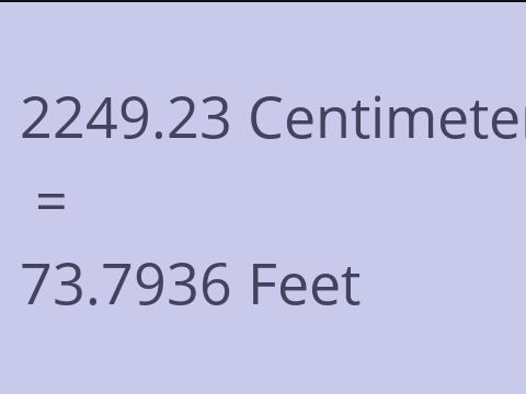 2249.23 CM TO FEET