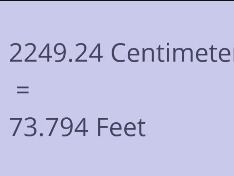 2249.24 CM TO FEET