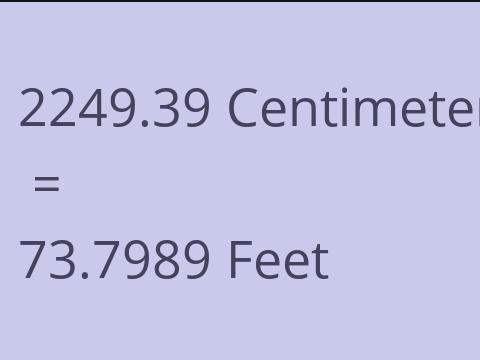 2249.39 CM TO FEET