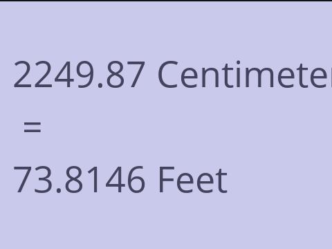 2249.87 CM TO FEET