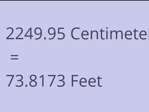 2249.95 CM TO FEET