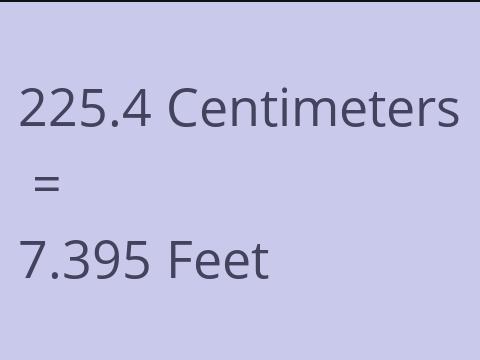 225.4 CM TO FEET