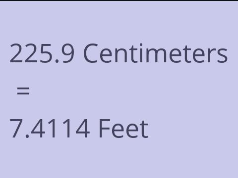 225.9 CM TO FEET