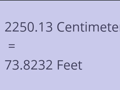 2250.13 CM TO FEET