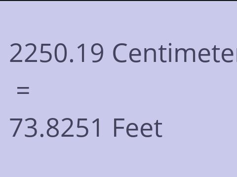2250.19 CM TO FEET
