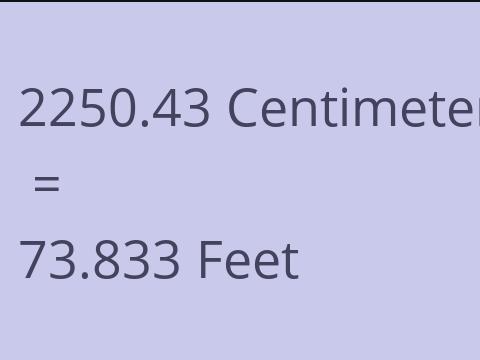 2250.43 CM TO FEET