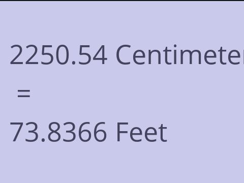 2250.54 CM TO FEET