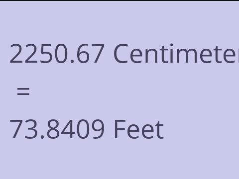 2250.67 CM TO FEET