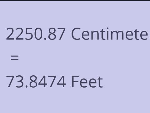 2250.87 CM TO FEET