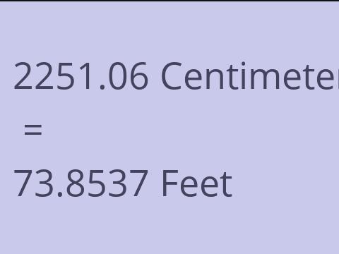 2251.06 CM TO FEET