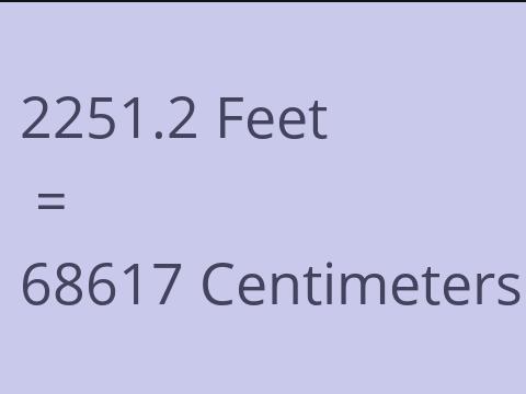 2251.2 FEET TO CM