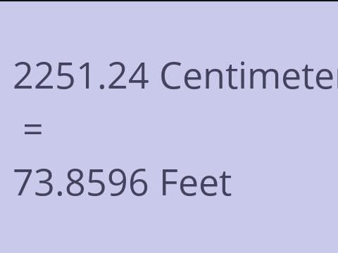 2251.24 CM TO FEET