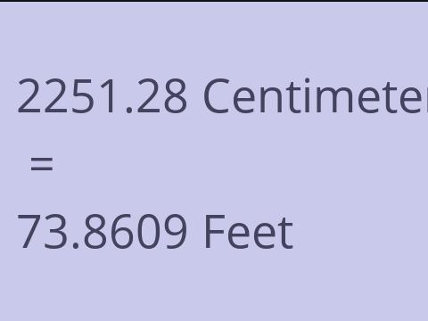 2251.28 CM TO FEET