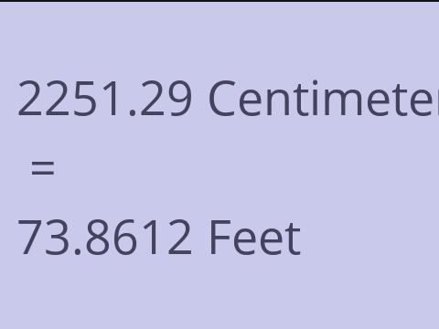 2251.29 CM TO FEET
