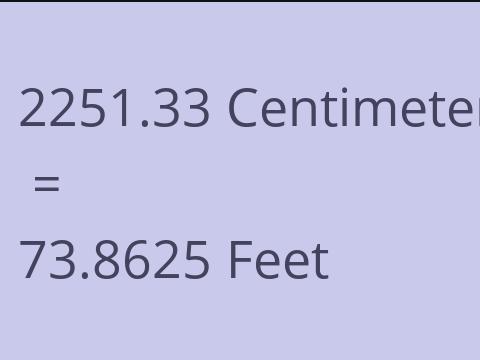 2251.33 CM TO FEET