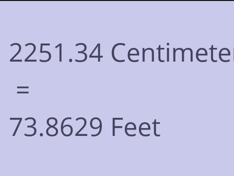 2251.34 CM TO FEET