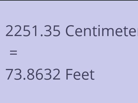 2251.35 CM TO FEET