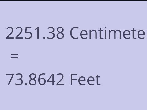 2251.38 CM TO FEET