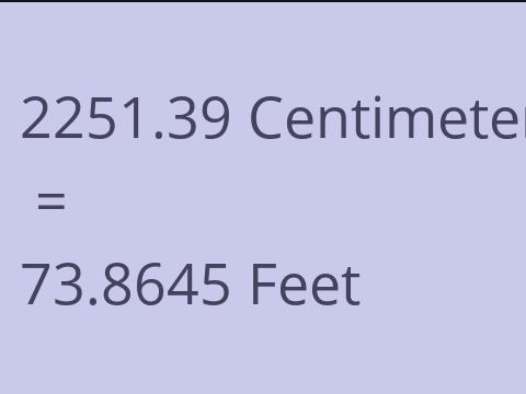 2251.39 CM TO FEET