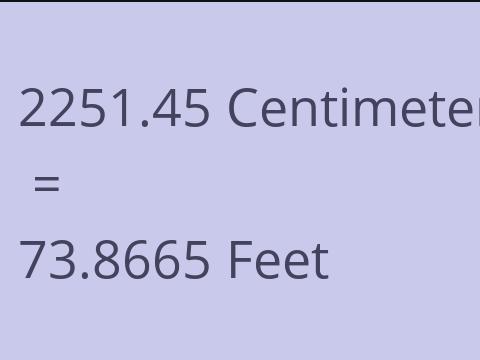 2251.45 CM TO FEET