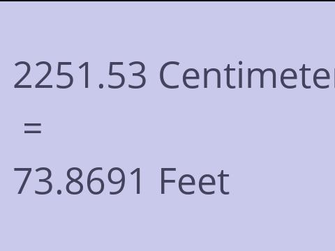 2251.53 CM TO FEET