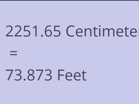 2251.65 CM TO FEET