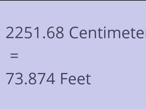 2251.68 CM TO FEET