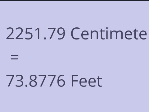 2251.79 CM TO FEET