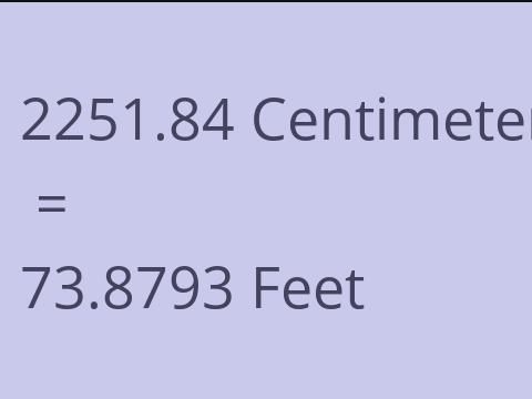 2251.84 CM TO FEET