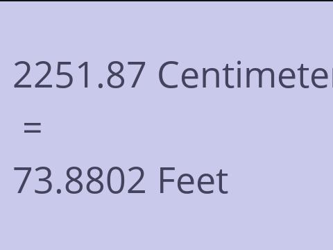 2251.87 CM TO FEET