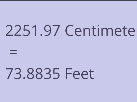 2251.97 CM TO FEET
