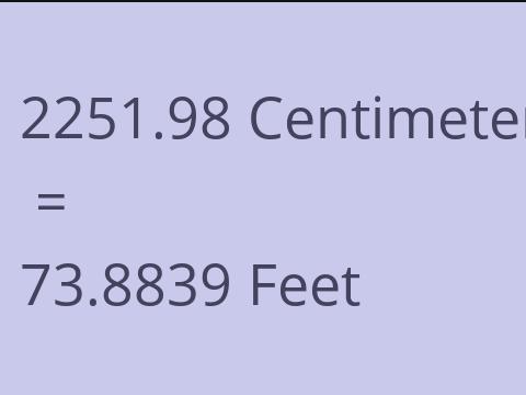 2251.98 CM TO FEET