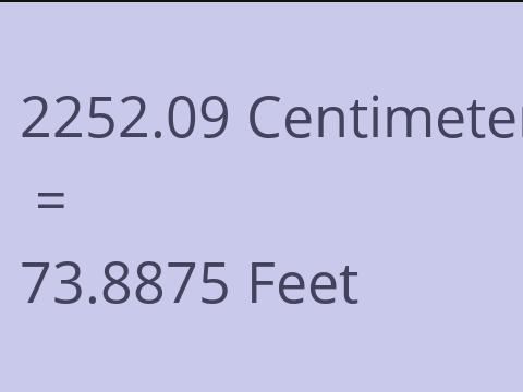 2252.09 CM TO FEET