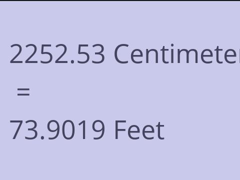 2252.53 CM TO FEET