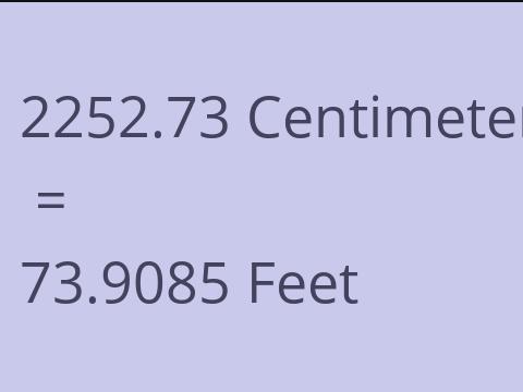 2252.73 CM TO FEET