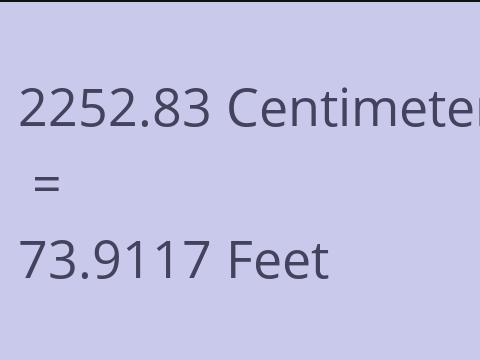 2252.83 CM TO FEET