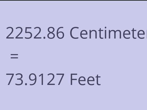2252.86 CM TO FEET