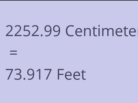 2252.99 CM TO FEET